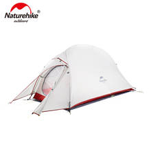 Naturehike barraca de acampamento atualizada da série 1, barraca de acampamento ao ar livre ultraleve com tapete para caminhada e viagem 20d/210t 2024 - compre barato