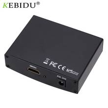 KEBIDUME 1080P HDMI-совместимый компонент RGB с вилкой EU US 5 RCA YPbPr видео + R/L видео аудио конвертер адаптер для ТВ ПК 2024 - купить недорого