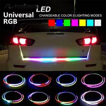 Fita de led colorida rgb para fluxo de carro, 120cm, 24v, para porta traseira, luzes de sinal, porta-malas 2024 - compre barato