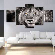 Wall Art Print Posters And Prints Canvas Painting lion 5 Panel Picture Wall Decor Home Decor 2024 - buy cheap