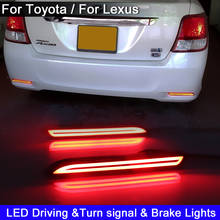 Reflector de parachoques trasero LED, luz de freno, luz de conducción, para Toyota Camry Reiz Venza, Lexus GX470 RX300 NX 3 en 1, 2 uds. 2024 - compra barato