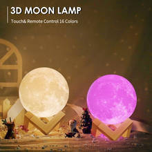 LED Moon Lamp 3D Print Sphere Lamp USB Charge Multi-color Brightness Adjustable Night Light Neon Signs for Bedroom Decor Anime 2024 - buy cheap