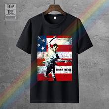 Camiseta masculina moda verão impresso springsteen nascido nos eua engraçado camiseta novidade camiseta feminina 2024 - compre barato