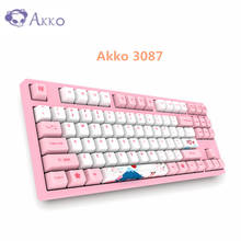Akko 3087 87-key Mount Fuji Cherry Blossom механическая клавиатура 85% PBT Съемная USB Type-C игровая клавиатура 2024 - купить недорого