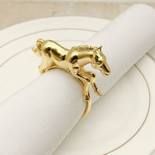 Anel de guardanapo dourado e prateado, 6 estilos, novo presente para decoração de casamento, guardanapo de metal 2024 - compre barato