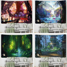 Landscape forest series tapestry Home wall decoration hanging cloth Bedroom bedside decoration background cloth Fabric painting 2024 - buy cheap