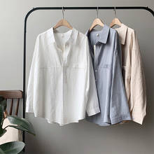 Blusa Coreana de manga larga para primavera y verano, camisa Vintage para mujer, 2020 2024 - compra barato