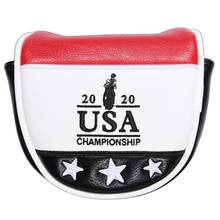 golf putter head cover USA 2020 putter headcover Mallet Putter Headcovers Golf Club Head Cover Leather 2024 - buy cheap