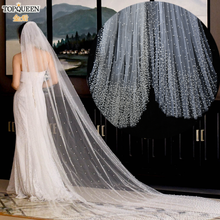 TOPQUEEN V10 Wholesale Bridal Veil for Bride for Marriage Bridal Cathedral Veil with Comb White Ivory Veils for Wedding Party 2024 - buy cheap