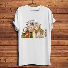 Camiseta divertida de anime para hombres, camisa de manga corta unisex, de Gama Sennin Jiraiya y sunade, informal, blanca, de Japón 2024 - compra barato