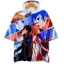 Sword Art Online t shirt Sao Japan Hot Anime t-shirt Kirito Elucidator Dark Repulsor tshirt Swordsman t shirts hooded Clothing 2024 - buy cheap
