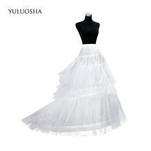 YULUOSHA Ruffle Vintage Petticoats Crinoline Petticoat Double Layer Underskirt for Wedding Dress Vestidos Para La Boda Formal 2024 - buy cheap