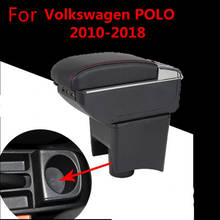 For Volkswagen Polo Mk5 6R Vento 2010-2018 Dual Layer Armrest Arm Rest Center Centre Console Storage Box Tray 2012 2013 2014 2024 - buy cheap