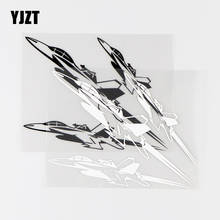 YJZT 15.5X12CM Creative Car Stickers Air Force Personality Vinyl Decals Fighter Plane Black / Silver 10A-0085 2024 - buy cheap