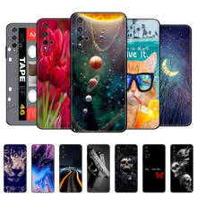 For Honor 20 Case Silicon Back Cover Phone Case For   Honor 20 Honor20 YAL-L21 YAL-L41 Luxury Cartoon black tpu case 2024 - buy cheap