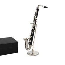 1Pcs Miniature Alloy Bass Clarinet Model with Support Mini Musical Instrument Dollhouse ob11 1/6 Action figure Accessories bjd 2024 - buy cheap