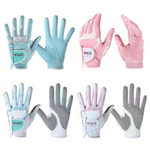 1 par de guantes de Golf para mujer, tela de Súper Fibra, antideslizante, transpirable, para mano derecha e izquierda 2024 - compra barato