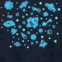 Светящиеся Мультяшные фотообои для детской комнаты, флуоресцентные фотообои для домашнего декора, наклейки со звездами 2024 - купить недорого