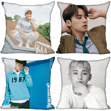 Funda de almohada decorativa KPOP MINGYU Seventeen para el hogar, fundas de almohada de seda con cremallera Invisible, 40x40,45x45cm, 0512 2024 - compra barato