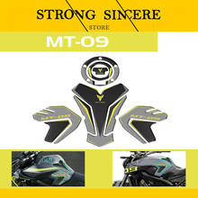 Motorcycle 3D Gel Fuel Tank Pad Sticker Tank Pad Sticker Pad Side Gas Knee Grip Protector For YAMAHA MT 09 mt09 2024 - buy cheap