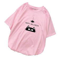 Kawaii y2k Top T Shirt Harajuku Summer Loose Crative Cute Spider Cat Cartoon Graphic Blouses Casual Women's Short Sleeve T-Shirt 2024 - buy cheap