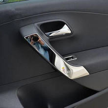 4pcs/set Stainless Steel Inner Door Armrest Handle Decorative Trim Cover for Volkswagen POLO 2011-2018 2024 - buy cheap