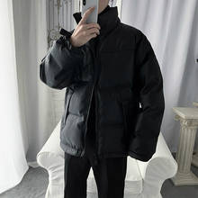 Moda algodão casaco masculino casual roupas de inverno plus size solto gola inchado jaqueta preto meninos casaco grosso parka masculino xxl 2024 - compre barato
