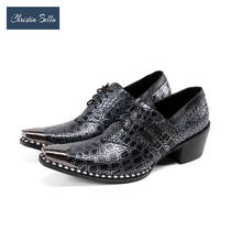Zapatos Oxford con estampado de piedras para hombre, calzado Formal de cuero Real para boda, de negocios, con cordones, de talla grande 38-47 2024 - compra barato