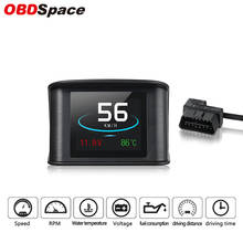 Obdroom-medidor de velocidade hud p10 smart obd2, a bordo, computador, água, refrigerante, temperatura, consumo de combustível, visor 2024 - compre barato