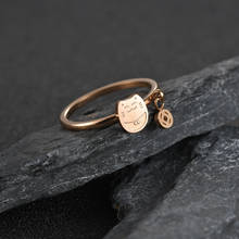 Lucky Cat Electroplate Ring Butterfly Rings Titanium Steel Rose Gold Fortune Cat Type Band Lovely  Jewelry Finding Accessories 2024 - buy cheap