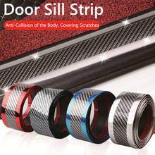 Car Bumper Lip Door Sill Protector Protective Styling Mouldings Car Stickers 3ft Carbon Fiber Look Rubber Moulding Strip 2024 - buy cheap