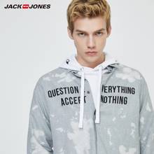 JackJones-Camisa de manga larga para hombre, 100% de algodón con patrón de tinta contra salpicaduras, Bordado 3D de letras, informal, 220105523 2024 - compra barato