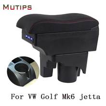 Mutips For VW Golf 6 5 Mk6 armrest box car arm rest leather storage box center console accessories interior parts auto 2005-2011 2024 - buy cheap