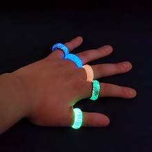 Thermochromic Glowing In The Dark Rings For Women Men Jewelry Fashionable Colorful Luminous Resin Ring 2024 - buy cheap