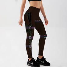 Calças legging femininas sexy qicitout, calças legging elásticas com parafuso mecânico e estampa digital, calças estilo lápis 2017 2024 - compre barato