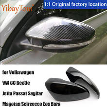 Modified Car Styling Black Rearview for Volkswagen VW CC Beetle Jetta Passat Sagitar Magotan Scirocco EOS Bora Mirror Cover Caps 2024 - buy cheap