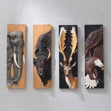 Cabeza de ciervo americano, cabeza de animal creativa, tridimensional, para sala de estar, bar, colgante de pared, decoración del hogar 2024 - compra barato