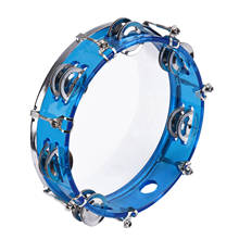 Muslady-tambor de mano de pandereta, 8 pulgadas, con Jingles de doble fila, instrumento de percusión 2024 - compra barato