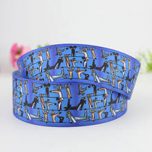 Blue hound printed16/22/25/38/75mm grosgrain ribbons 10 25 50 yards DIY bows gift wrapping wedding decoration webbing 2024 - buy cheap