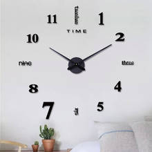 Large Wall Clock Sticker Acrylic Silent Digital Big 3D DIY Wall Clock Modern Design for Living Room Home Decor 20May11 2024 - buy cheap