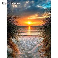 EverShine Diamond Embroidery Landscape 5D Crystal Diamond Painting Full Square Sunset Glow Diamond Mosaic Art Kits Wall Decor 2024 - buy cheap