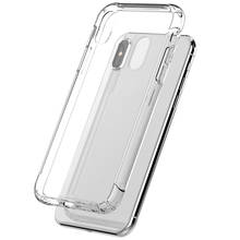 Saco de ar anti-knock transparente tpu caso macio para o iphone x xr xs 11 12 pro max 12 mini 5S 6s 7 8 plus capa de telefone de silicone 2024 - compre barato