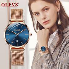 Ultra-thin Women Watches Rose Gold Stainless Steel Wristwatches Ladies  Quartz Waterproof Reloj Mujer Female Clocks With Date 2024 - buy cheap