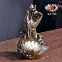 Zen Garden Incense Burner Incense Waterfall Lotus Incense Cones Oriental Incense Burner Waterfall Incense Fragrance Fireplace 2024 - buy cheap