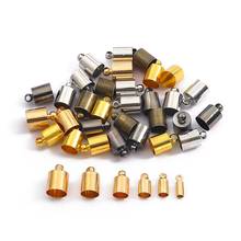 50pcs/lot Copper making Leather Cord End Crimp Caps Beads 3 4 5 6 7 8 mm End Tip Cap For DIY  Jewelry Making Findings 2024 - buy cheap