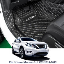 Автомобильный Стайлинг, автомобильные коврики для LHD Nissan Murano 3rd Z52 2014-2019, автомобильные подкладки для ног, искусственная Обложка, внутренние аксессуары 2024 - купить недорого