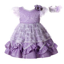 Pettigirl Flower Girl Purple Dress Pretty Cute Teenage Dress Boutique Kids Party Clothes 2024 - buy cheap