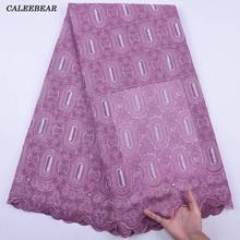 Onion African Nigerian Dry Lace Fabric Swiss Voile Lace Fabric Embroidered High Quality Cotton Lace Fabric For Party Dress S2099 2024 - buy cheap