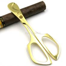 COHIBA Gold Cigar Scissors Stainless Steel Cigar Professional Cigar Scissor Blade Tobacco Metal Cigar Cutter 2024 - buy cheap