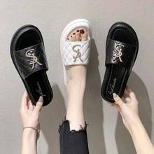 Zapatillas planas a la moda para Mujer, sandalias de Pu, Zapatos de diseñador, chanclas de verano, 2021 2024 - compra barato